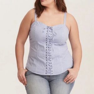 NWT Torrid Lace-up Cami Size 1